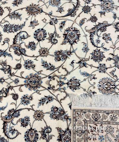 ковер ручной работы Иранский ковер ручной работы из шелка и шерсти Nain (Наин) 3x2.07 — фото 4