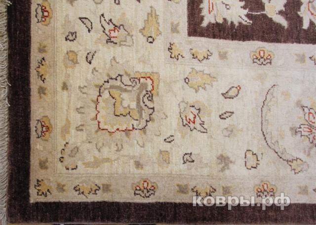 ковер ручной работы Шелковый Афганский ковер ручной работы Сhoubi Ziegler (Чуби зиглер) 3.91x2.98 — фото 3