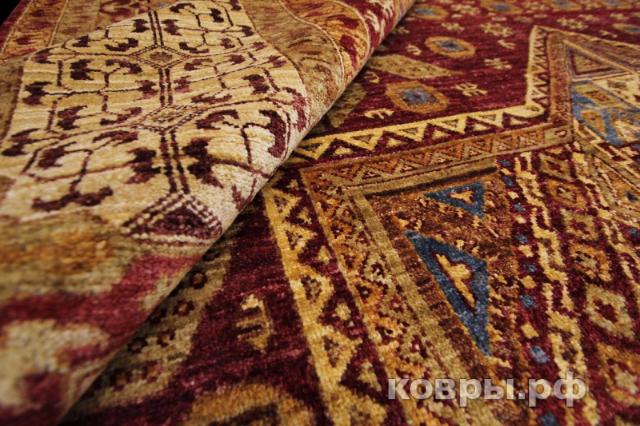 ковер ручной работы Шелковый Афганский ковер ручной работы Mamluk (Мамлук) 4.18x2.74 — фото 4