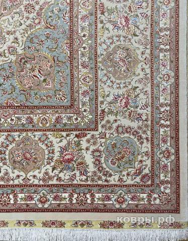 ковер ручной работы Китайский ковер ручной работы из шелка и шерсти Hereke (Хереке тебриз)  3.08x4.27 — фото 2