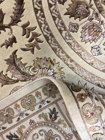 ковер ручной работы Индийский ковер ручной работы из шелка и шерсти Rajkumar (Ражкумар) 3.64x2.72 — фото 2