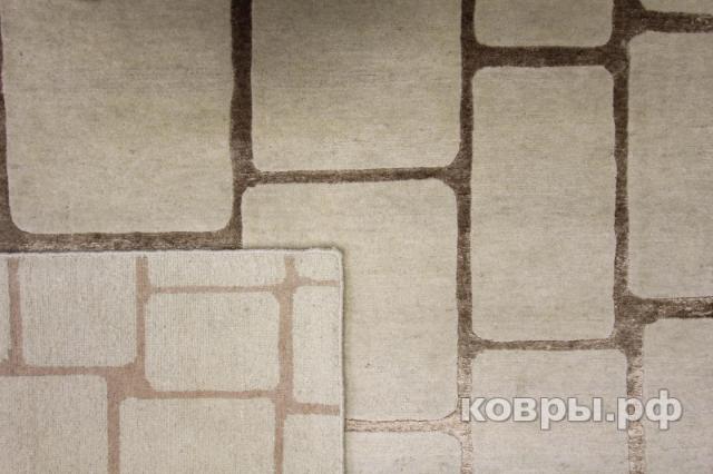 ковер ручной работы Индийский ковер ручной работы из шелка и шерсти 2.53x2 — фото 3