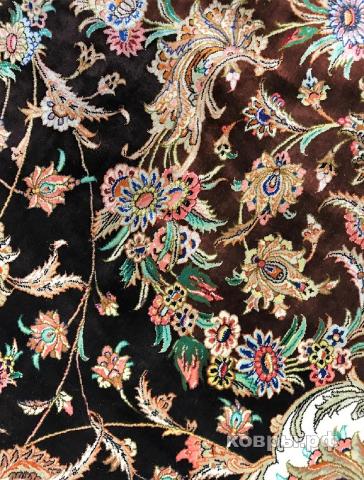 ковер ручной работы Китайский ковер ручной работы из шелка и шерсти Savonnery (Савоннери)  3.7x2.95 — фото 7