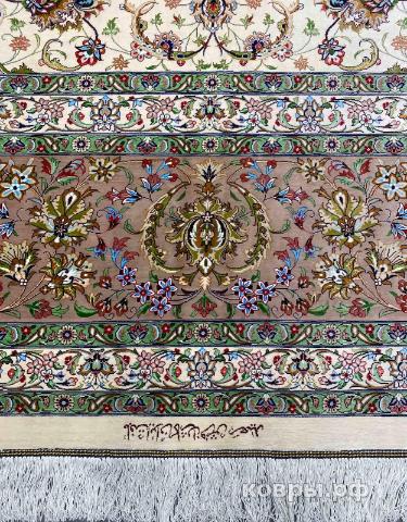 ковер ручной работы Шелковый Иранский ковер ручной работы Qum (Кум) 4.5x3.5 — фото 3