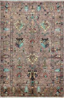 Шелковый Афганский ковер ручной работы Сhoubi (Чуби файн) 1.91x1.27