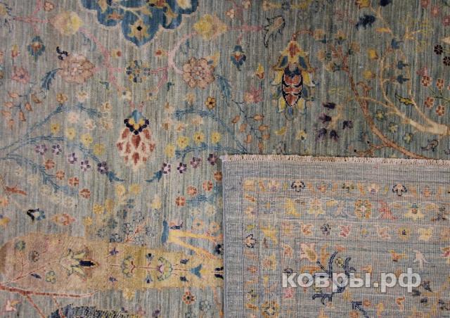 ковер ручной работы Шелковый Афганский ковер ручной работы Сhoubi (Чуби файн) 4.22x3 — фото 6
