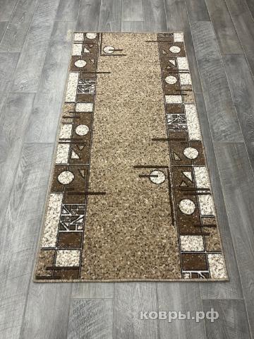 Халява Коврик № 1695,бежевый,размер 0,9 на 1,9 метра