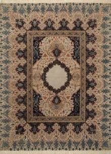 Индийский ковер ручной работы из шелка и шерсти 3.71x2.77