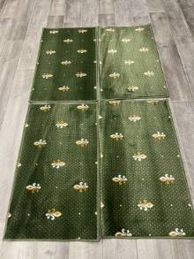 Комплект № 1334,зеленый,4 коврика ( 0,6х1)