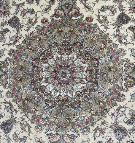 ковер ручной работы Иранский ковер ручной работы из шелка и шерсти Tabriz (Табриз) 2.5x2.5 — фото 2