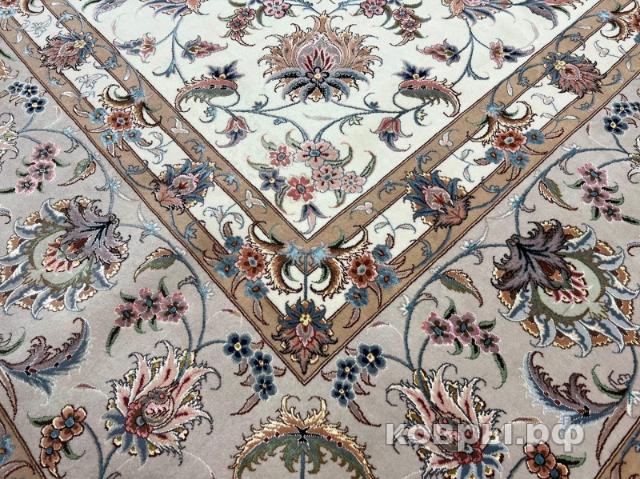 ковер ручной работы Иранский ковер ручной работы из шелка и шерсти Tabriz (Табриз) 5.15x3.45 — фото 2