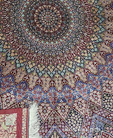 ковер ручной работы Шелковый Иранский ковер ручной работы Qum (Кум) 3x2.5 — фото 4