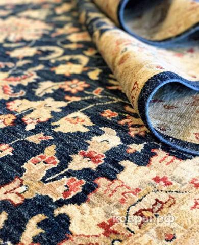 ковер ручной работы Афганский ковер ручной работы из шелка и шерсти Сhoubi Ziegler (Чуби зиглер) 2.62x1.64 — фото 2