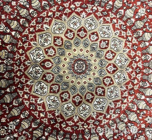 ковер ручной работы Шелковый Китайский ковер ручной работы 1.24x1.24 — фото 3