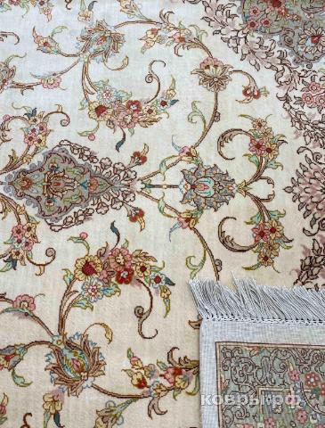 ковер ручной работы Шелковый Иранский ковер ручной работы Qum (Кум) 1.98x1.3 — фото 2