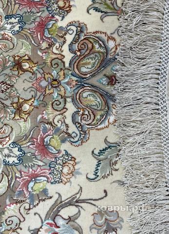 ковер ручной работы Иранский ковер ручной работы из шелка и шерсти Tabriz (Табриз) 2.5x2.5 — фото 3