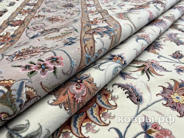 ковер ручной работы Иранский ковер ручной работы из шелка и шерсти Tabriz (Табриз) 5.15x3.45 — фото 3