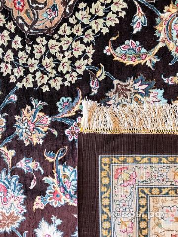 ковер ручной работы Шелковый Иранский ковер ручной работы Qum (Кум) 2.93x3.95 — фото 3