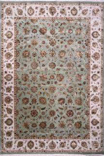 Индийский ковер ручной работы из шелка и шерсти 4.44x3.12