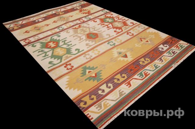 ковер ручной работы Шерстяной Афганский ковер ручной работы Kilim (Килим) 2.45x1.7 — фото 2