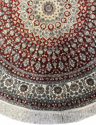 ковер ручной работы Шелковый Китайский ковер ручной работы 1.24x1.24 — фото 4