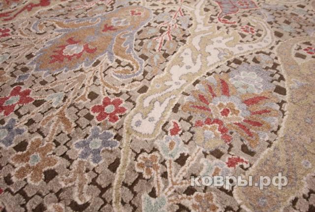 ковер ручной работы Индийский ковер ручной работы из шелка и шерсти Bidjar (Биджар) 3.64x2.74 — фото 3