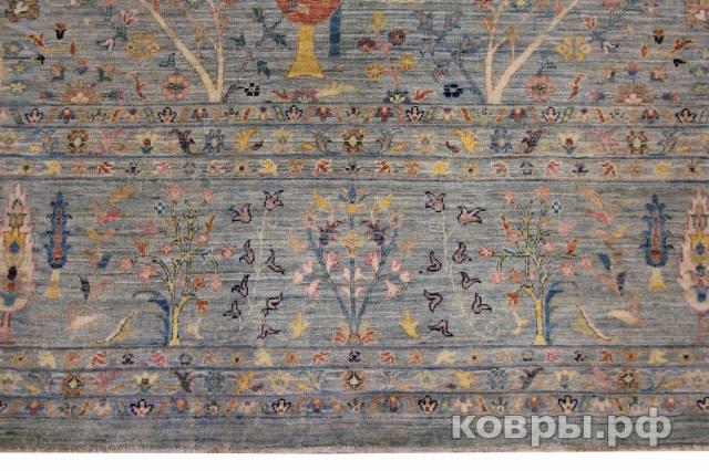 ковер ручной работы Шелковый Афганский ковер ручной работы Сhoubi (Чуби файн) 4.22x3 — фото 8