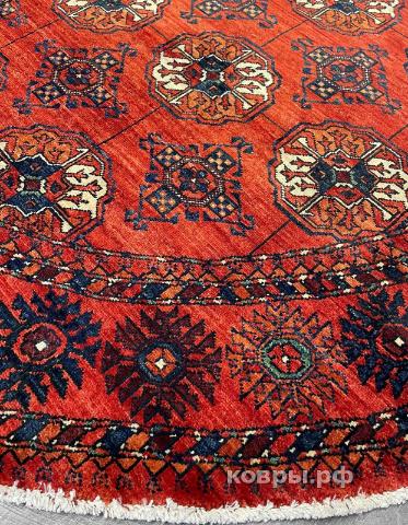 ковер ручной работы Афганский ковер ручной работы из шелка и шерсти Сhoubi (Чуби теке) 2.5x2.5 — фото 2