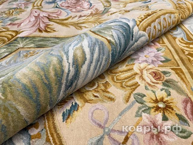 ковер ручной работы Китайский ковер ручной работы из шелка и шерсти Savonnery (Савоннери) 4.78x3.73 — фото 4