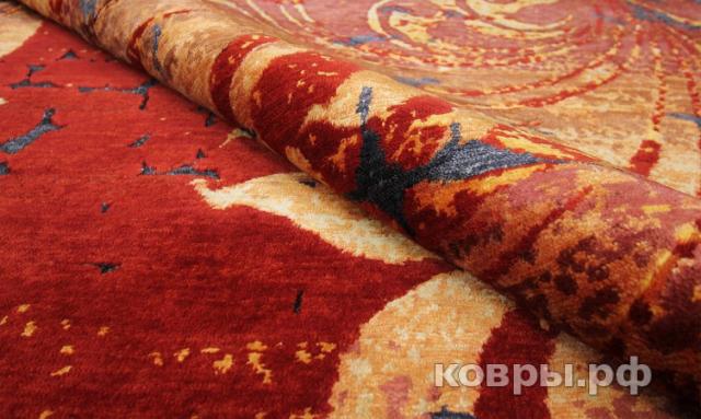 ковер ручной работы Шелковый Индийский ковер ручной работы 2.95x2.47 — фото 6