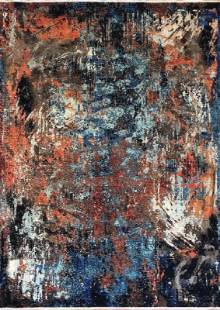 Индийский ковер ручной работы из шелка и шерсти 3.75x2.71