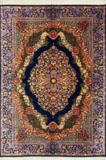 Шелковый Иранский ковер ручной работы Qum (Кум) 2.92x2