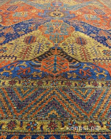 ковер ручной работы Шелковый Афганский ковер ручной работы Horasan (Хорасан) 3.71x2.8 — фото 5