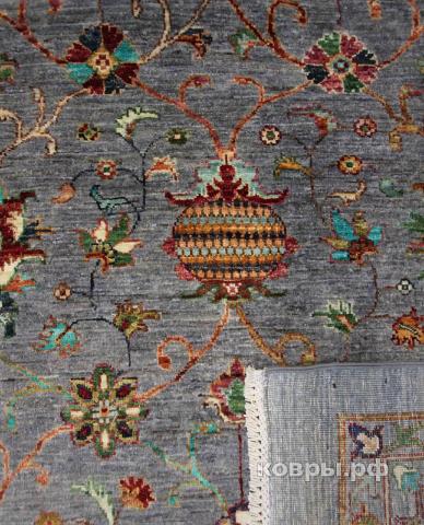 ковер ручной работы Шелковый Афганский ковер ручной работы Сhoubi (Чуби) 5.03x3.86 — фото 3