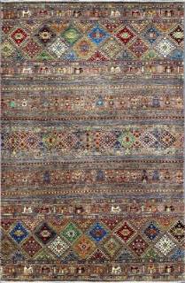 Шелковый Афганский ковер ручной работы Khurgin (Хурджин) 3.22x2.03