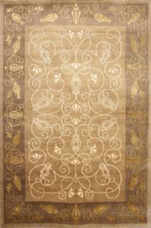 Китайский ковер ручной работы из шелка и шерсти 2.44x1.68