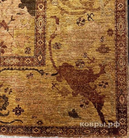 ковер ручной работы Шелковый Афганский ковер ручной работы Сhoubi (Чуби файн) 3.41x2.76 — фото 2