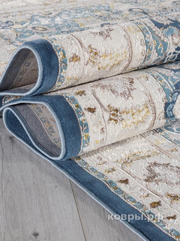 ковер Ковер ARDA ZARINA A050B D.BLUE SHIRINK / CREAM — фото 4