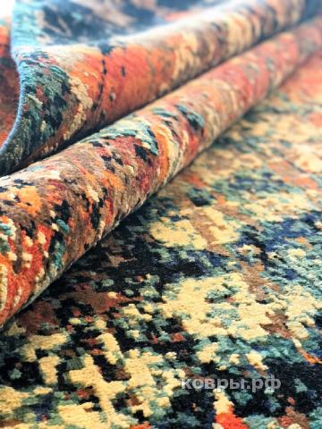 ковер ручной работы Индийский ковер ручной работы из шелка и шерсти 3.75x2.71 — фото 2