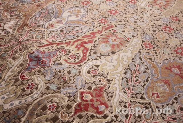 ковер ручной работы Индийский ковер ручной работы из шелка и шерсти Bidjar (Биджар) 3.64x2.74 — фото 5