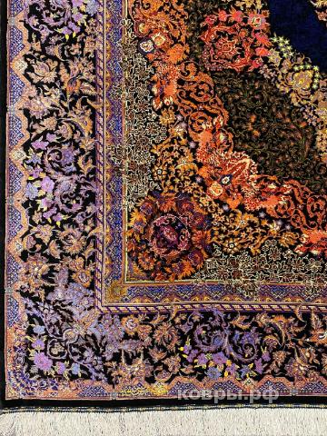 ковер ручной работы Шелковый Иранский ковер ручной работы Qum (Кум) 2.92x2 — фото 2