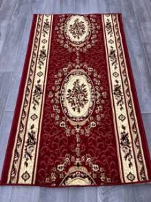 Коврик № 1404,красный,размер 1,1 на 1,9 метра