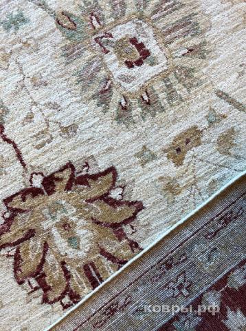 ковер ручной работы Шерстяной Афганский ковер ручной работы Сhoubi Ziegler (Чуби зиглер) 3.56x2.64 — фото 3