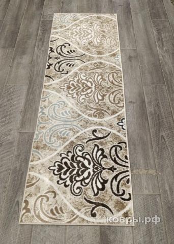 Халява Коврик № 1940,бежево серый,размер 0,7 на 2 метра