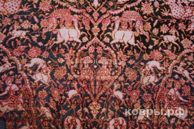 ковер ручной работы Индийский ковер ручной работы из шелка и шерсти 3.76x2.66 — фото 3