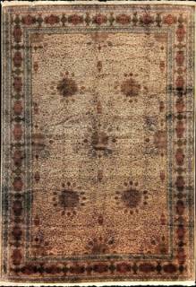 Шелковый Индийский ковер ручной работы Kashmir (Кашмир) 4.33x3