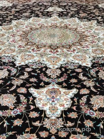 ковер ручной работы Шелковый Иранский ковер ручной работы Qum (Кум) 3.9x3 — фото 4