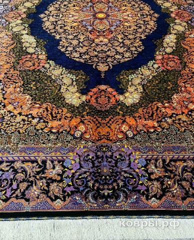 ковер ручной работы Шелковый Иранский ковер ручной работы Qum (Кум) 2.92x2 — фото 3