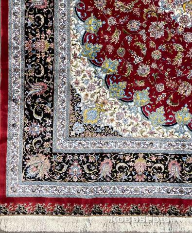 ковер ручной работы Шелковый Иранский ковер ручной работы Qum (Кум) 2.5x2.01 — фото 3