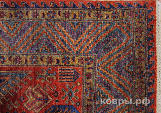 ковер ручной работы Шелковый Афганский ковер ручной работы Horasan (Хорасан) 3.71x2.8 — фото 7